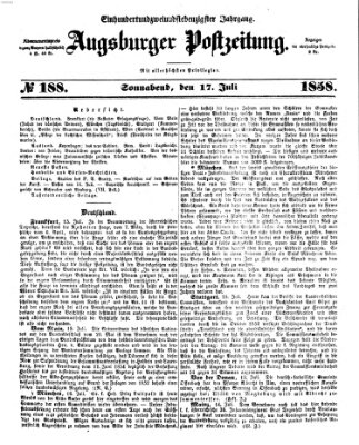 Augsburger Postzeitung Samstag 17. Juli 1858