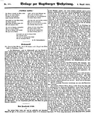 Augsburger Postzeitung Dienstag 3. August 1858