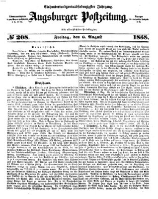 Augsburger Postzeitung Freitag 6. August 1858