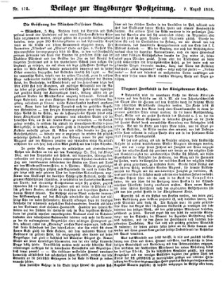 Augsburger Postzeitung Samstag 7. August 1858