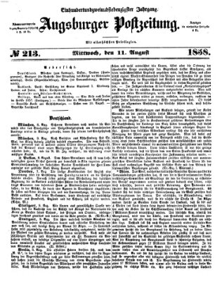 Augsburger Postzeitung Mittwoch 11. August 1858