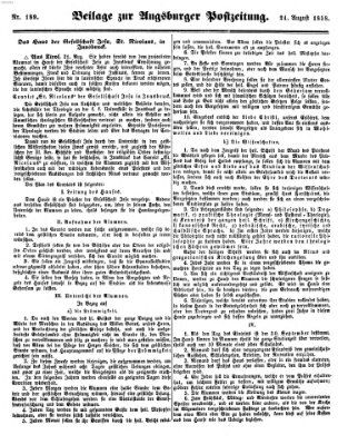 Augsburger Postzeitung Dienstag 24. August 1858