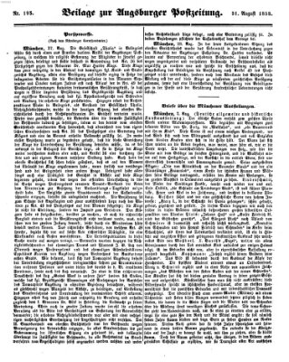 Augsburger Postzeitung Dienstag 31. August 1858