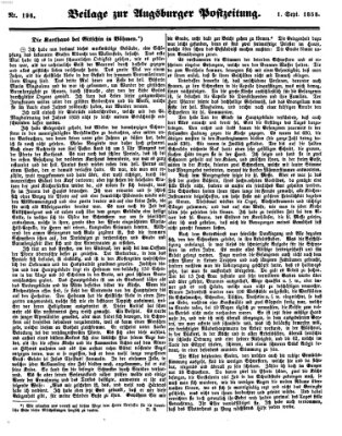 Augsburger Postzeitung Mittwoch 1. September 1858