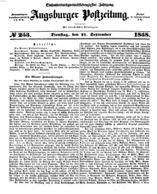 Augsburger Postzeitung Dienstag 21. September 1858