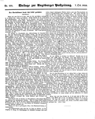 Augsburger Postzeitung Donnerstag 7. Oktober 1858