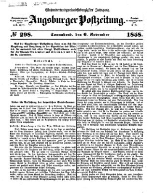 Augsburger Postzeitung Samstag 6. November 1858