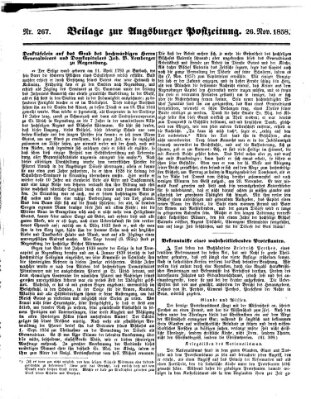 Augsburger Postzeitung Freitag 26. November 1858