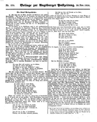 Augsburger Postzeitung Dienstag 30. November 1858