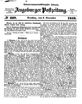 Augsburger Postzeitung Dienstag 7. Dezember 1858