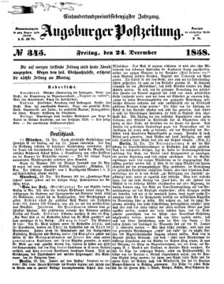 Augsburger Postzeitung Freitag 24. Dezember 1858