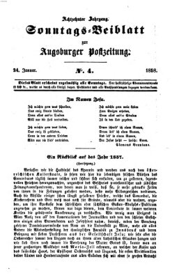 Augsburger Postzeitung. Sonntags-Beiblatt (Augsburger Postzeitung) Sonntag 24. Januar 1858