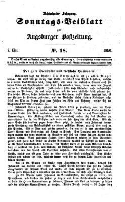 Augsburger Postzeitung. Sonntags-Beiblatt (Augsburger Postzeitung) Sonntag 2. Mai 1858