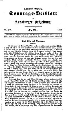 Augsburger Postzeitung. Sonntags-Beiblatt (Augsburger Postzeitung) Sonntag 13. Juni 1858