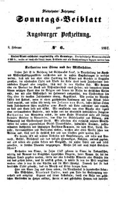 Augsburger Postzeitung. Sonntags-Beiblatt (Augsburger Postzeitung) Sonntag 8. Februar 1857