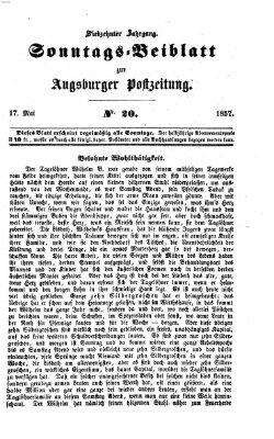 Augsburger Postzeitung. Sonntags-Beiblatt (Augsburger Postzeitung) Sonntag 17. Mai 1857