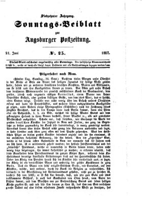 Augsburger Postzeitung. Sonntags-Beiblatt (Augsburger Postzeitung) Sonntag 21. Juni 1857