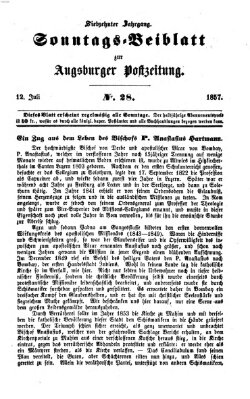 Augsburger Postzeitung. Sonntags-Beiblatt (Augsburger Postzeitung) Sonntag 12. Juli 1857