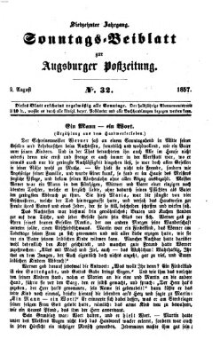 Augsburger Postzeitung. Sonntags-Beiblatt (Augsburger Postzeitung) Sonntag 9. August 1857