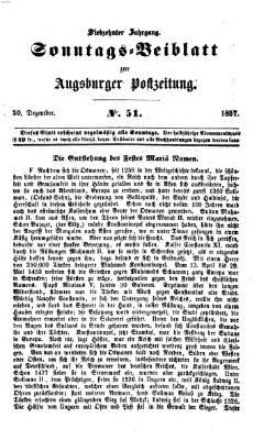 Augsburger Postzeitung. Sonntags-Beiblatt (Augsburger Postzeitung) Sonntag 20. Dezember 1857