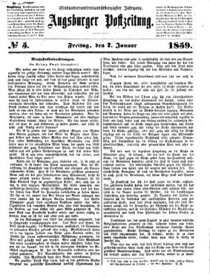 Augsburger Postzeitung Freitag 7. Januar 1859