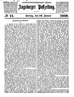 Augsburger Postzeitung Freitag 14. Januar 1859