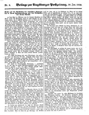 Augsburger Postzeitung Donnerstag 20. Januar 1859