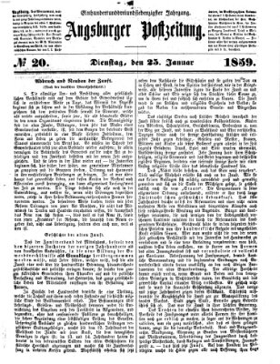 Augsburger Postzeitung Dienstag 25. Januar 1859