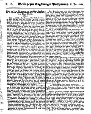 Augsburger Postzeitung Dienstag 25. Januar 1859