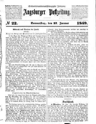 Augsburger Postzeitung Donnerstag 27. Januar 1859