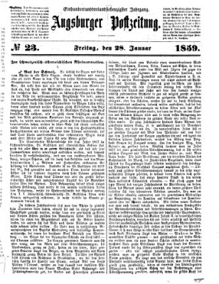 Augsburger Postzeitung Freitag 28. Januar 1859