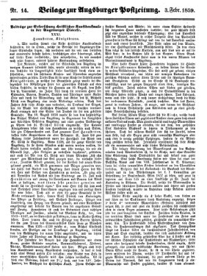 Augsburger Postzeitung Donnerstag 3. Februar 1859