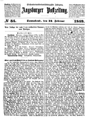 Augsburger Postzeitung Samstag 12. Februar 1859