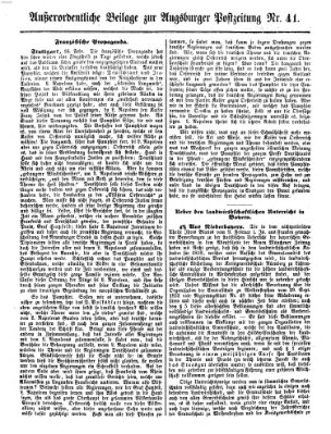 Augsburger Postzeitung Samstag 19. Februar 1859