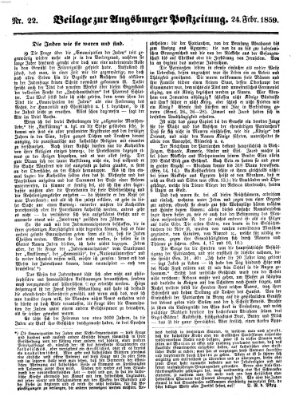 Augsburger Postzeitung Donnerstag 24. Februar 1859