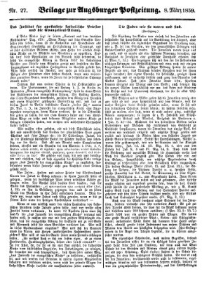 Augsburger Postzeitung Dienstag 8. März 1859