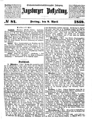 Augsburger Postzeitung Freitag 8. April 1859