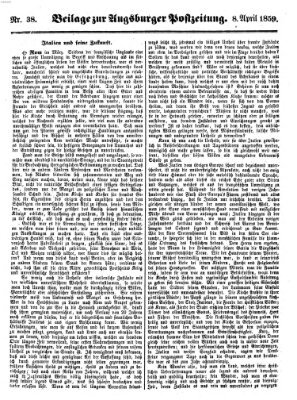 Augsburger Postzeitung Freitag 8. April 1859