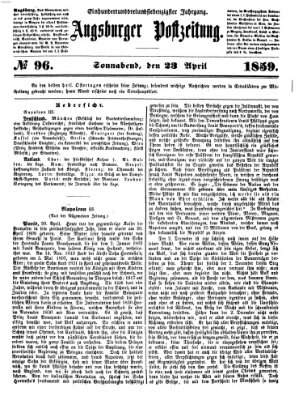 Augsburger Postzeitung Samstag 23. April 1859