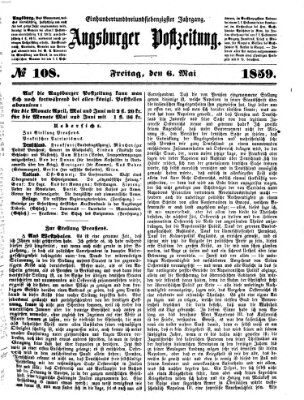 Augsburger Postzeitung Freitag 6. Mai 1859