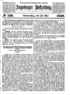 Augsburger Postzeitung Donnerstag 26. Mai 1859