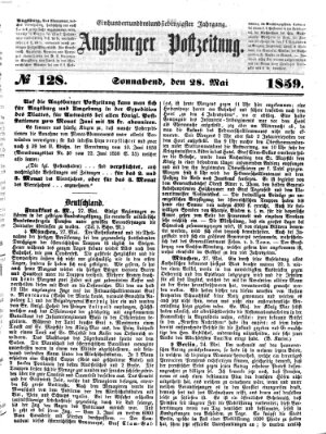 Augsburger Postzeitung Samstag 28. Mai 1859