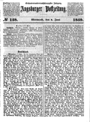 Augsburger Postzeitung Mittwoch 8. Juni 1859