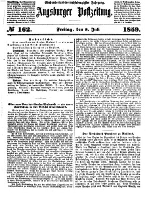 Augsburger Postzeitung Freitag 8. Juli 1859