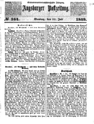 Augsburger Postzeitung Montag 11. Juli 1859