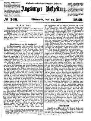 Augsburger Postzeitung Mittwoch 13. Juli 1859