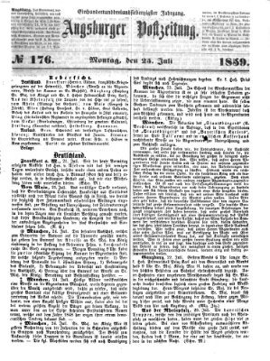 Augsburger Postzeitung Montag 25. Juli 1859