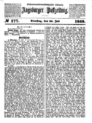 Augsburger Postzeitung Dienstag 26. Juli 1859