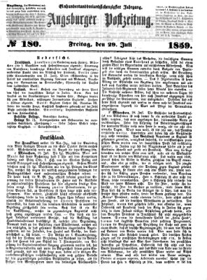 Augsburger Postzeitung Freitag 29. Juli 1859