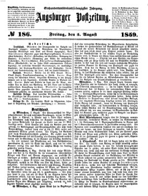 Augsburger Postzeitung Freitag 5. August 1859